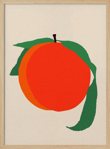 Peach | Poster - Wood Frame Interior