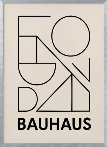 Bauhaus Geometric Design | Poster - Silver Frame Interior