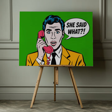 She Said What Pop Art | Canvas - Room Interior 1