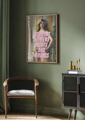 Ornate Woman Feminist Message | Poster - Room Interior 2