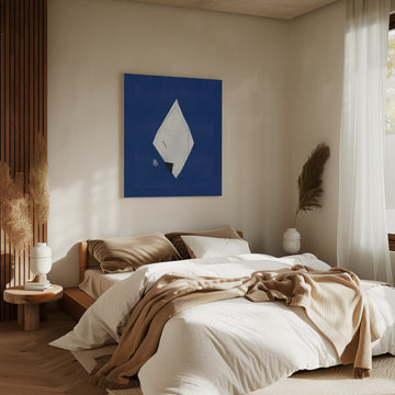 Abstract Blue Geometry | Canvas - Room Interior 2