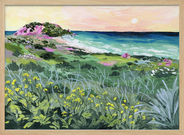 Wild Coast Sunset | Poster - Wood Frame Interior
