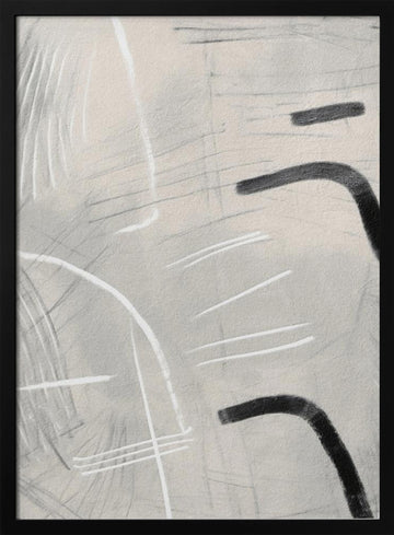 Modern Minimalist Lines | Poster - Black Metal Frame Interior