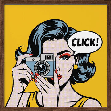 Pop Art Photographer | Poster - Walnut Frame Interior