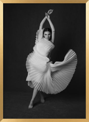 Elegant Dancing Woman | Poster - Gold Frame Interior