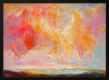 Fiery Skyscape | Poster - Black Metal Frame Interior