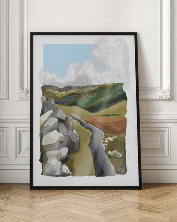 Winding Mountain Path | Poster - Room Interior 1
