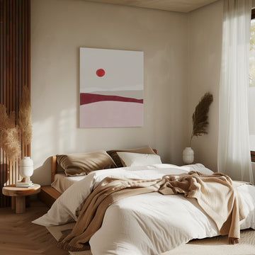 Minimalist Desert Sun | Canvas - Room Interior 2