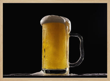 Overflowing Cold Beer | Poster - Wood Frame Interior