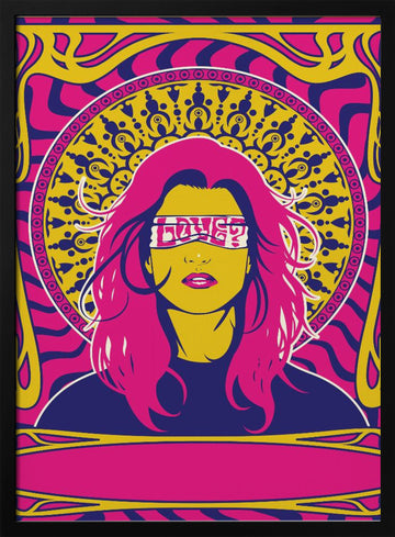 70's Woman Series #1 | Poster - Black Metal Frame Interior