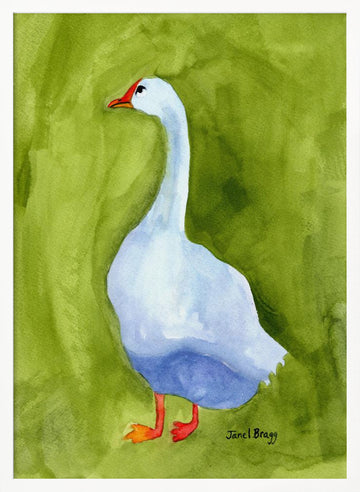 Elegant White Goose | Poster - White Frame Interior