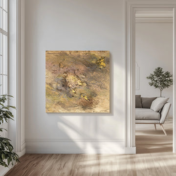 Golden Rider Relief | Canvas - Room Interior 1