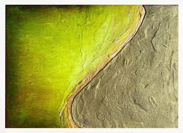 Vibrant Green Gold Texture | Poster - White Frame Interior