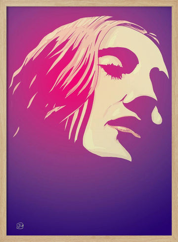 Emotional Pink Profile | Poster - Wood Frame Interior