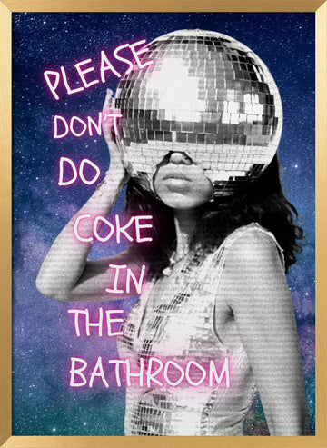 Mirror Head Party Scene | Poster - Gold Frame Interior