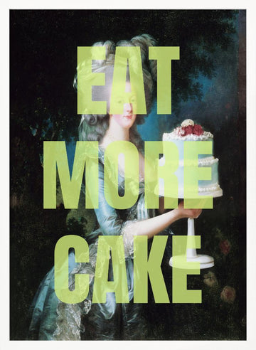Eat More Cake Portrait | Poster - White Frame Interior