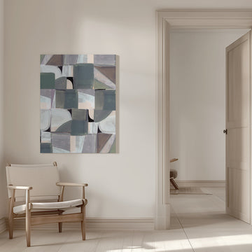 Soft Geometric Abstract | Canvas - Room Interior 1