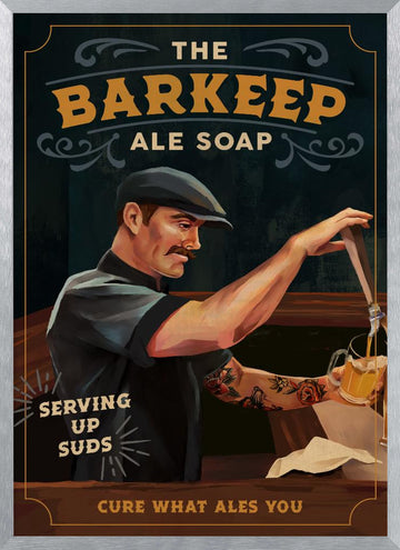 Barkeep Soap Poster 20x30 | Poster - Silver Frame Interior