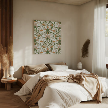Art Nouveau Floral Pattern | Canvas - Room Interior 2