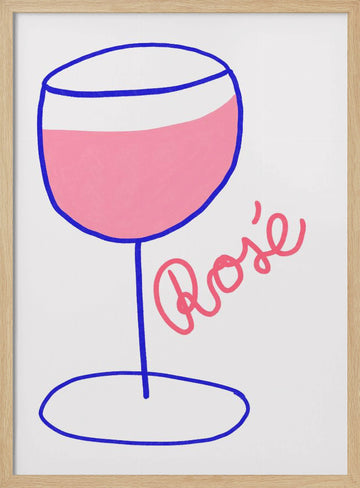 Rosé | Poster - Wood Frame Interior