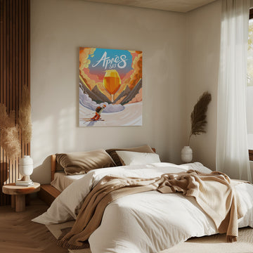 Après Ski Sunset Beer | Canvas - Room Interior 2