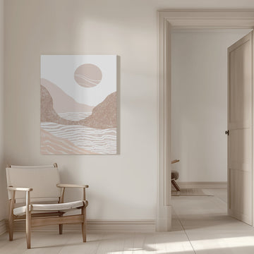 Boho Mountain Sun | Canvas - Room Interior 1