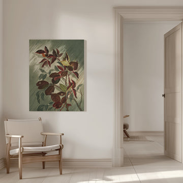 Autumn Leaves In the Rain | Canvas - Room Interior 1
