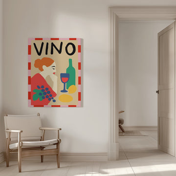 Vino Woman Still Life | Canvas - Room Interior 1