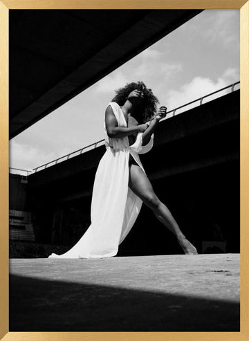Graceful Urban Pose | Poster - Gold Frame Interior