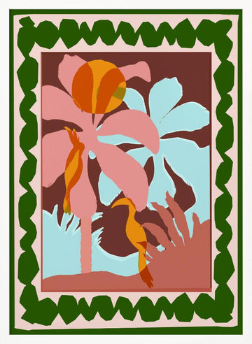 Tropical Birds Paradise | Poster - White Frame Interior