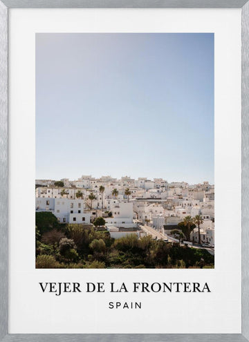 Vejer de la Frontera Spain Travel poster | Poster - Silver Frame Interior