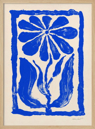 Blue Flower | Poster - Wood Frame Interior