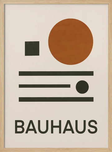 Bauhaus Geometric Balance | Poster - Wood Frame Interior