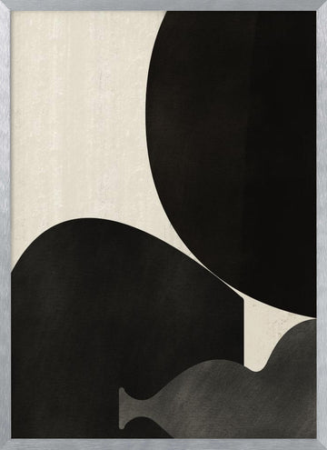 Organic Shapes Still Life | Poster - Silver Frame Interior