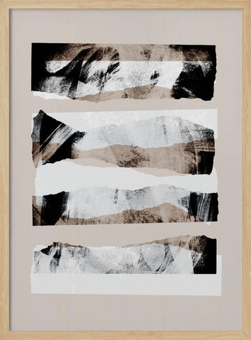 Pieces 20 | Poster - Wood Frame Interior
