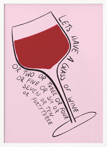 Wine x 43 | Poster - White Frame Interior
