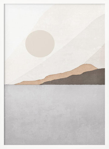 Calm Mountain Horizon | Poster - White Frame Interior