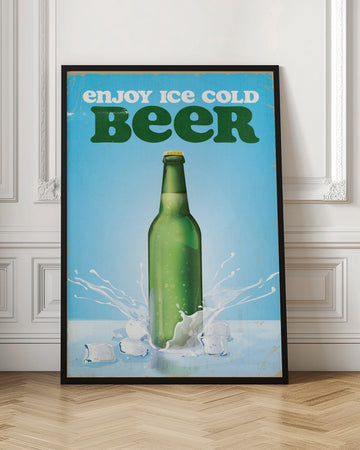 Ice Cold Beer Splash | Poster - Room Interior 1