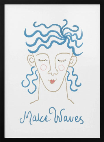 Make Waves Dreamer | Poster - Black Metal Frame Interior