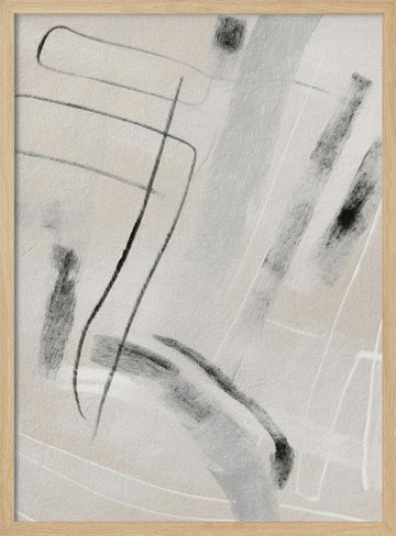 Abstract Flowing Lines | Poster - Wood Frame Interior