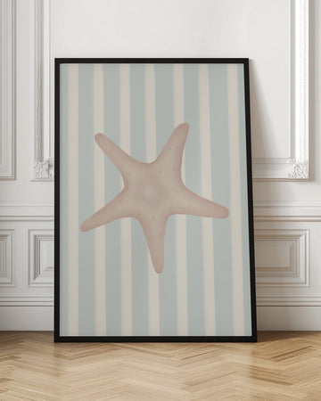 Coastal Starfish Stripes | Poster - Room Interior 1