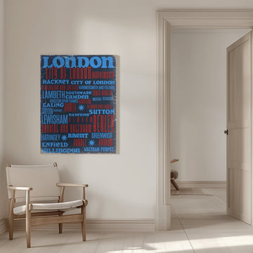 London City Typography | Canvas - Room Interior 1