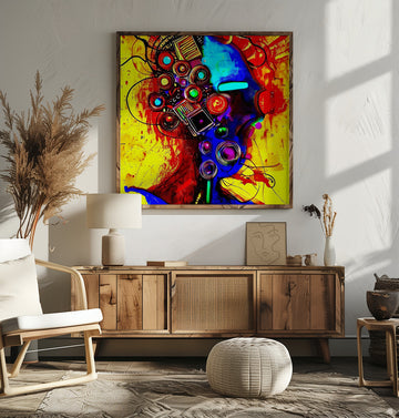 Vibrant Abstract Head | Poster - Room Interior 2