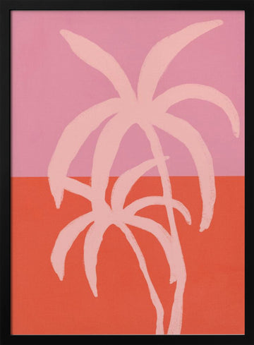 Pastel palms | Poster - Black Metal Frame Interior