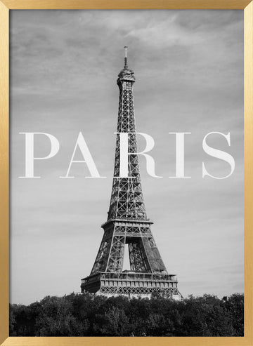 Eiffel Tower Paris | Poster - Gold Frame Interior