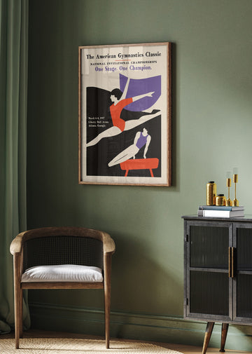 Retro Gymnastics Action | Poster - Room Interior 2
