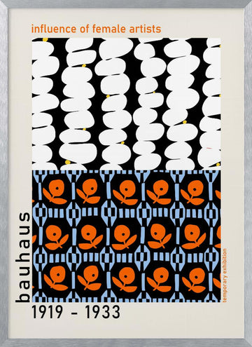 Bauhaus Graphic Patterns | Poster - Silver Frame Interior
