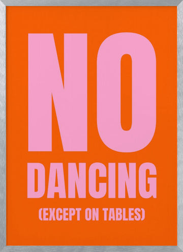 Funny Dance Rules | Poster - Silver Frame Interior