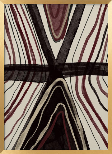 Intersecting Organic Forms | Poster - Gold Frame Interior