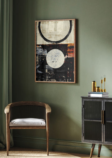 Stark Geometric Circles | Poster - Room Interior 2